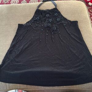 Flounce Black Flounce Sleeveless Top Size Small (TD)
